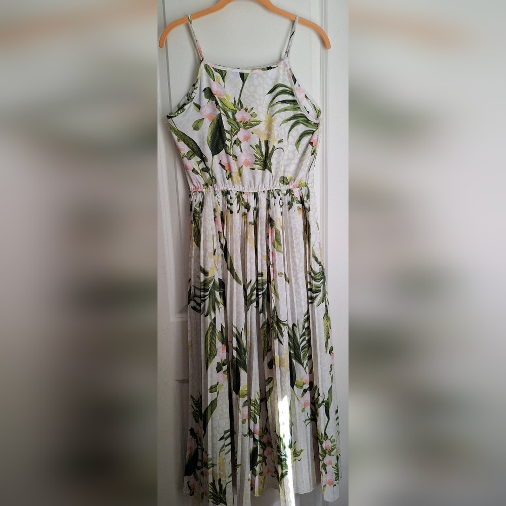 Gabrielle Miles Floral Maxi Dress Sz S TROPICAL Print HAWAII summer‎ Cruise